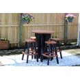 thumbnail image 2 of Leisure Accents Patio Table Set with Four Barstools - Black Base with Redwood Accents - Perfect for Patio and Outdoor Spaces. Hardware Free Easy Assembly. Proudly Made in USA, 2 of 6