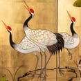 thumbnail image 6 of Oriental Furniture 6 ft. Tall Gold Lacquer Room Divider - Cranes, 6 of 7