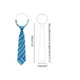 thumbnail image 2 of INSPIRE CHIC Men's Pre-tied Stripe Tie Neck Adjustable Elastic Easy Neckties for College Uniform Cyan Blue One Size, 2 of 4