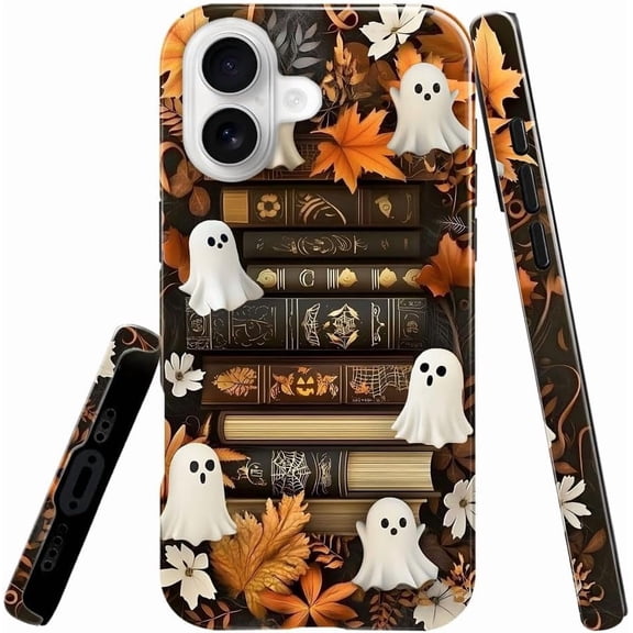 Case for iPhone 17 Pro Max, Colorful Leaves Stained Glass Phone Case Slim Silicone Shockproof Cover for Girls Women (Glossy & Durable)