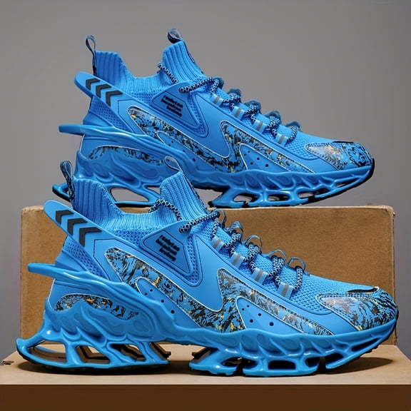 Men's Lightweight Breathable Sneakers with EVA Absorption - Low-Top Training Shoes Suitable for Gym, Jogging, Casual Wear - Autumn/Winter TPU Sole & Cushioned Footbed, Fabric Upper ( Lace-Up)