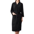 thumbnail image 2 of Dengjunhu Womens Lady Pajamas Robe Lightweight Robes Short Knit Bathrobe V Neck Soft Sleepwear Ladies Loungewear, 2 of 6