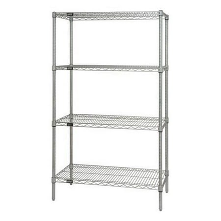

Quantum Storage WR74-2148S Wire Shelving 4-Shelf Starter Units - Stainless Steel 21 x 48 x 74 in. - Stainless Steel