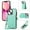 Green, variant on Back Mirror Flip Case for iPhone 13, Wallet Case Crossbody PU Leather with Card Holder Kickstand Phone Case Detachable Shoulder Strap Handbag For iPhone 13, Rosegold