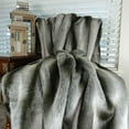 thumbnail image 3 of Plutus Gray Chinchilla Faux Fur Handmade Throw/Blanket-Color:Gray/Silver,Size:102"W x 116"L, 3 of 3