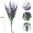 thumbnail image 3 of 12 Bundles Artificial Plants with 7 Flexible Stems Fake Shrubs Greenery Bushes Outdoor UV Resistant No Fade Faux Plastic Plants,Purple, 3 of 7