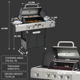 thumbnail image 5 of All-in-One Propane Gas Grill with Grilling & Griddling Functions, 745 Sq.Inch Cooking Space for Patio or Camping, 5 of 7