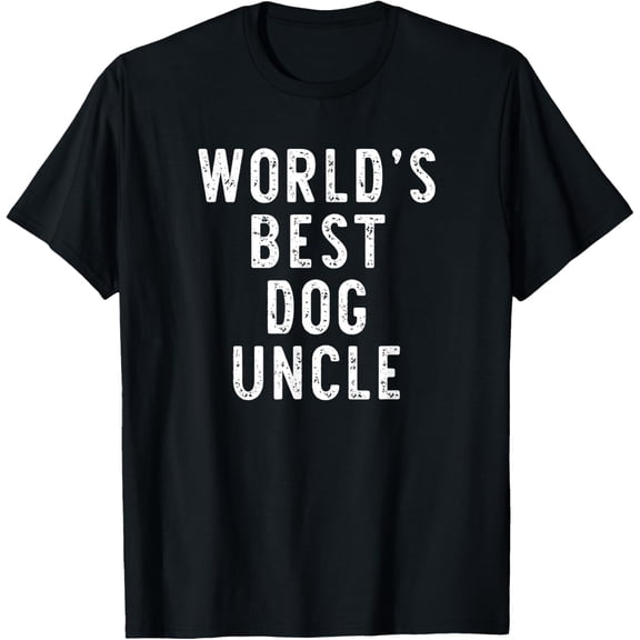 Soft Cotton - World's Best Dog Uncle Funny Gift Christmas T-Shirt