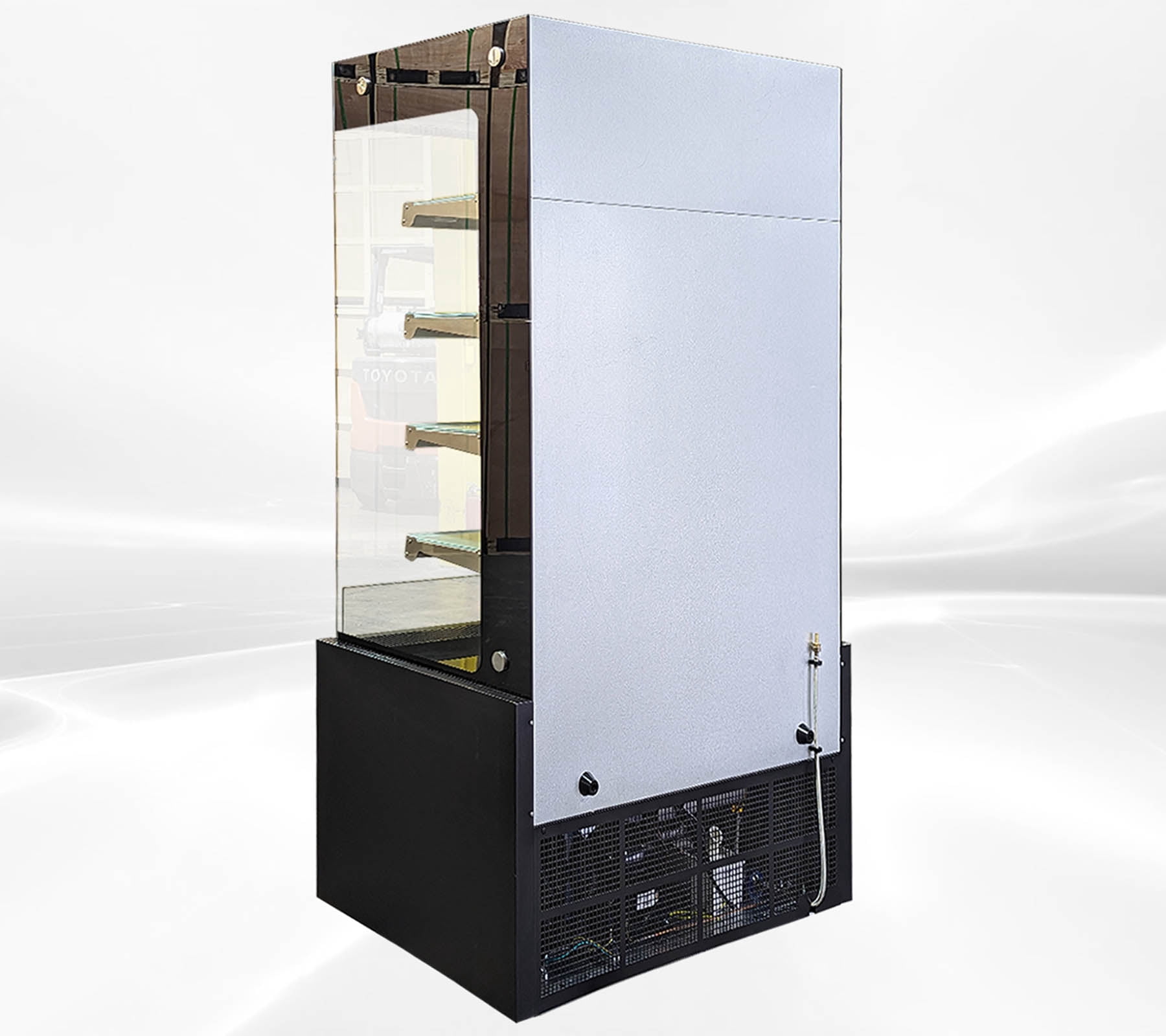36 in. W 18 Cu. ft Commercial Open Air Display Merchandiser Refrigerator, Grab & Go Refrigerated Display Case, NSF Certified, Vertical Air Curtain Cooler