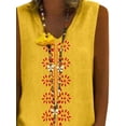 thumbnail image 3 of FASHIONWT Women Vintage Boho Sleeveless V-Neck Knee Length Printed Sun Dress, 3 of 4