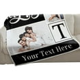 thumbnail image 5 of Personalised Blanket 76x100cm,Custom Blanket with Words Picture Collage Customized Blankets,Birthday Xmas Souvenir Gifts Personalized Throw for Father, Mom, Kids, Dogs, Friends or Lover, 5 of 6