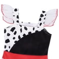 thumbnail image 6 of Aiihoo Toddler Girls Dalmatian Print Dress Black Spotted Print Ruffle Sleeve Tutu Ballet Dance Dress Black&White 3-4, 6 of 7