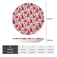 thumbnail image 2 of Wukai Christmas Gnome Print Decorative Plate for Display,Bone China Decorative Plate, Ceramic Dinner Plate with Stand, Vertical Ceramic Plate-8in, 2 of 6