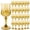 Gold, variant on 12/24 Pack Plastic Wine Glasses Vintage Amber Goblets, 7oz Unbreakable Reusable Drinkware for Wedding Party