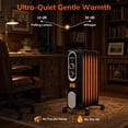 thumbnail image 4 of Vecukty Radiator Heater for Large Space, 1500W Electric Oil Filled Radiator, Dual Knobs, 7-Fin Oil Radiator, Quiet Space Heater, 3 Modes, Overheat and Tip-over Protection, 24H Timer, 4 of 10