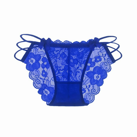 WTXUE sous-Vêtements / String Femme Bragas Culottes String Dentelle Culottes Dames Culottes sous-Vêtements / 1 Pce Bleu