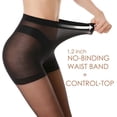 thumbnail image 3 of 3 Pairs Women's Sheer Tights - 20D Control Top Pantyhose with Reinforced Toes, 3 of 5