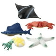 thumbnail image 2 of HILABEE 5 Pcs Modèle d'Animaux Marins en Plastique Créatures Marines Modèle Calmar Matelassé Crabes Rouges Précoces Ensemble, 2 of 9