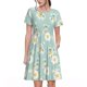 thumbnail image 1 of Disketp Floral Daisy para Vestido de Manga Corta para Mujeres, Vestidos de Verano para Mujeres, Casual y Holgado para la Playa, 1 of 6