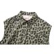 thumbnail image 5 of HH TRAF Blusa de verano para mujer con botones de solapa, blusas decoradas, top con estampado de leopardo, camisa informal con lazo y cordones, sin mangas, ajustada, 5 of 5