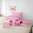 thumbnail image 6 of Homewish Love Heart Print Twin Bedding Sets 7-Piece for Female Men Adults,Dreamy Princess Bedding Comforter Set Microfiber,Romantic Valentine's Day Breathable Sheet Sets,Microfiber Bedroom Decor, 6 of 8