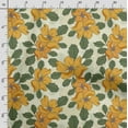 thumbnail image 3 of Soimoi Chinese Floral Print,Cotton Cambric, Quilting Fabric Sold by The Yard 42 Inch Wide, Medium Weight Cotton Fabric, SewingSupplies,Yellow, 3 of 5