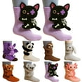 thumbnail image 6 of WKSCLPAI 3D Knit Animal Socks, Novelty Cute Handmade Cotton Animal Socks for Winter Unisex Thickened Warmful Animal-Themed Socks, Christmas Gift for Women Men(Black Cat), 6 of 6