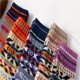 thumbnail image 4 of Calcetines gruesos de lana para mujer, hasta media pantorrilla, con bloques de color para otoño e invierno., 4 of 4