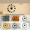 thumbnail image 7 of Uxcell 70-90cm Modern Frameless DIY Wall Clock, Large Mirror Acrylic Roman Numeral, Oversized Vintage Clock with Traceless Hook & Self-Adhesive Installation for Home Decor, Gold, 7 of 7