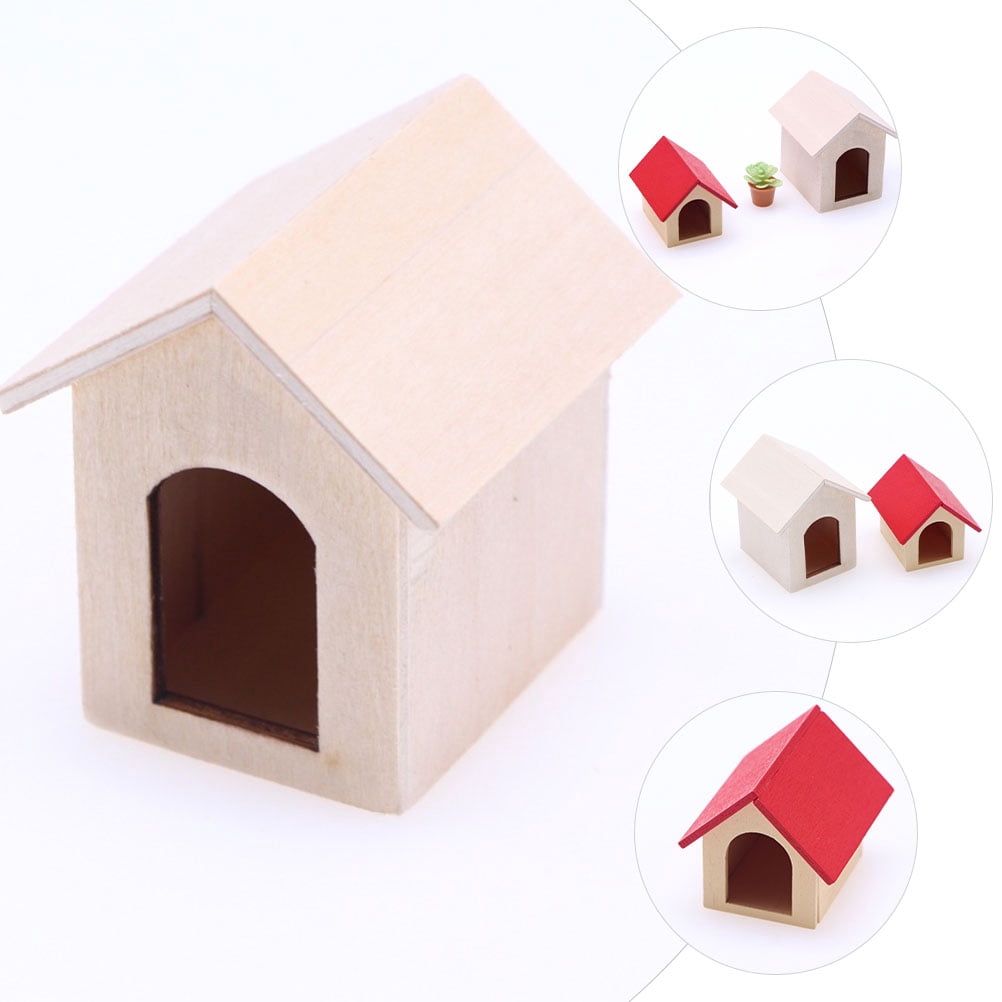 2 Pcs Niches pour Chiens Miniatures Maison de Poupée Petites Niches pour Chiot Jouets Décorations de Maison de Poupée pour Enfants 2 Pcs Niches pour Chiens Miniatures Maison de Poupée Petites Niches pour Chiot Jouets Décorations de Maison de Poupée pour Enfants