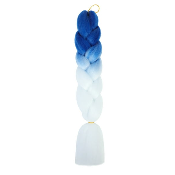 Namzi Braiding Hair Extensions for Women 6 Packs 100g/Pack 24Inch High TemperatureSynthetic Braiding Hair for Twist Crochet Braids ，Dark Blue to White