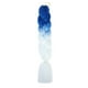 thumbnail image 1 of Zhuge Extensiones de cabello trenzado para mujeres, 6 paquetes de 100 g/paquete, 24 pulgadas, de azul oscuro a blanco, 1 of 2