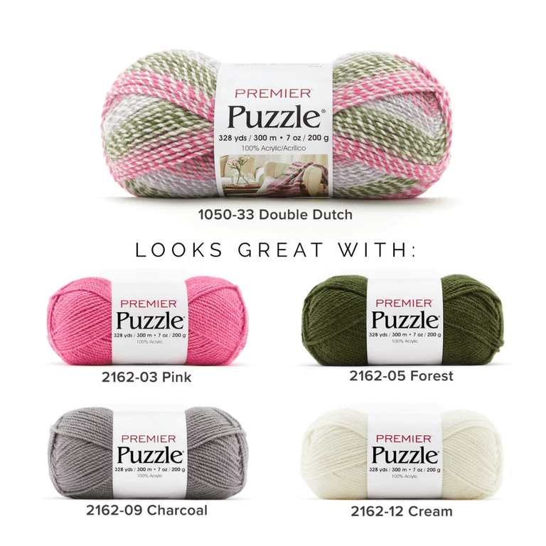 Premier Yarns Acrylic Crochet Puzzle Yarn-Double Dutch, Soft