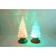 Elegantoss Set of 2 Christmas Tree, 15cm High with round base and color
