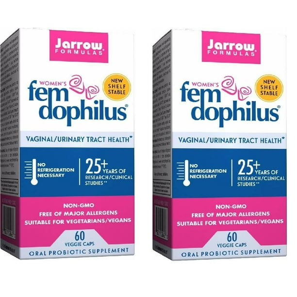 Jarrow Formulas Women S Fem Dophilus 60 Veggie Caps Probiotic 2 Packs Walmart Com Walmart Com