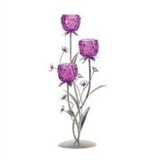 Accent Plus Verdugo Gift Fuchsia Blooms Candleholder