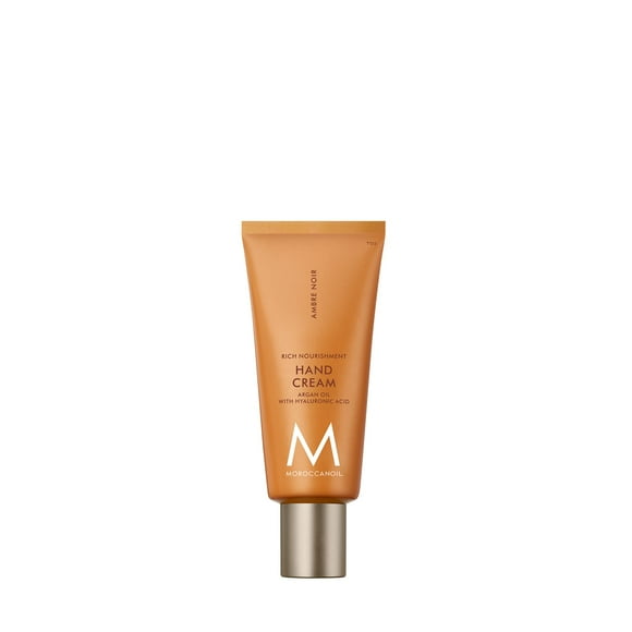 Crema de manos Moroccanoil Ambre Noir 40 ml con aceite de argán y ácido hialurónico