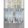 thumbnail image 5 of Blue Eucalyptus Coastal Bathroom Window Curtain, Beach Starfish Shell Nautical Ombre Light Filtering Coffee Kitchen Curtains, Bedroom Living Room Curtains 2 Panel 84"x45", 5 of 6