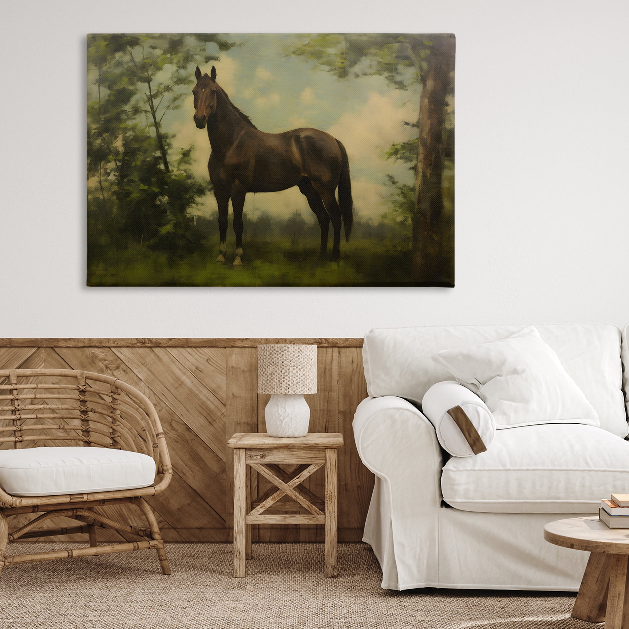 Stupell Industries Forest Horse Portrait Canvas Wall Art, design by Petal Prints Design