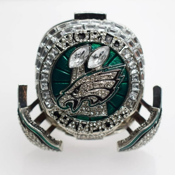 2025 Eagles Tribute Ring – RB #26 Philadelphia Championship Replica – Size 9 – Silver Fan Collectible