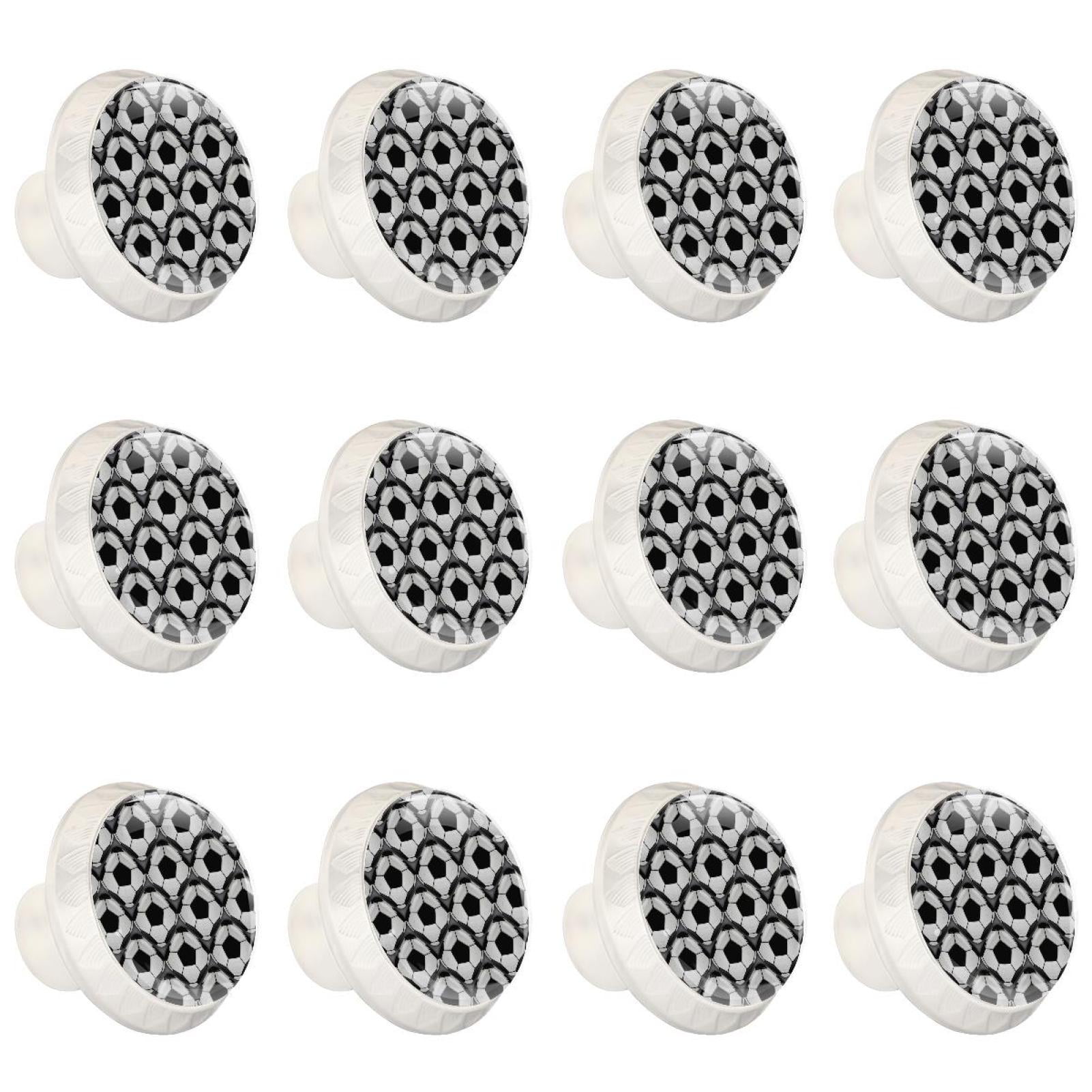 12 Pcs Soccer Football Balls Knobs for Kitchen Cupboard Dresser