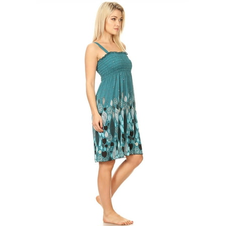 - SD005 Sun Dress Beach Cover up Stretch Knee High Tank Top 2 M