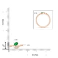 thumbnail image 5 of ANGARA Natural Nature Inspired Emerald Bypass Ring with Diamond Leaf in 14K Rose Gold for Women (Size-6x4mm) | May Birthstone, Birthday, Anniversary, Jewelry Gift for Women | Natural Emerald Ring, 5 of 9