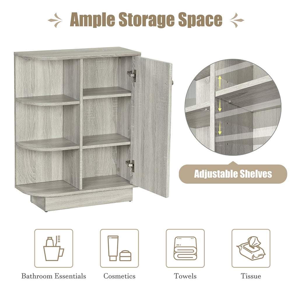 Private Jungle 31.3"H Open Style Shelf Cabinet with Adjustable Plates Ample Storage Space Easy to Assemble,Oak Private Jungle 31.3"H Open Style Shelf Cabinet with Adjustable Plates Ample Storage Space Easy to Assemble,Oak
