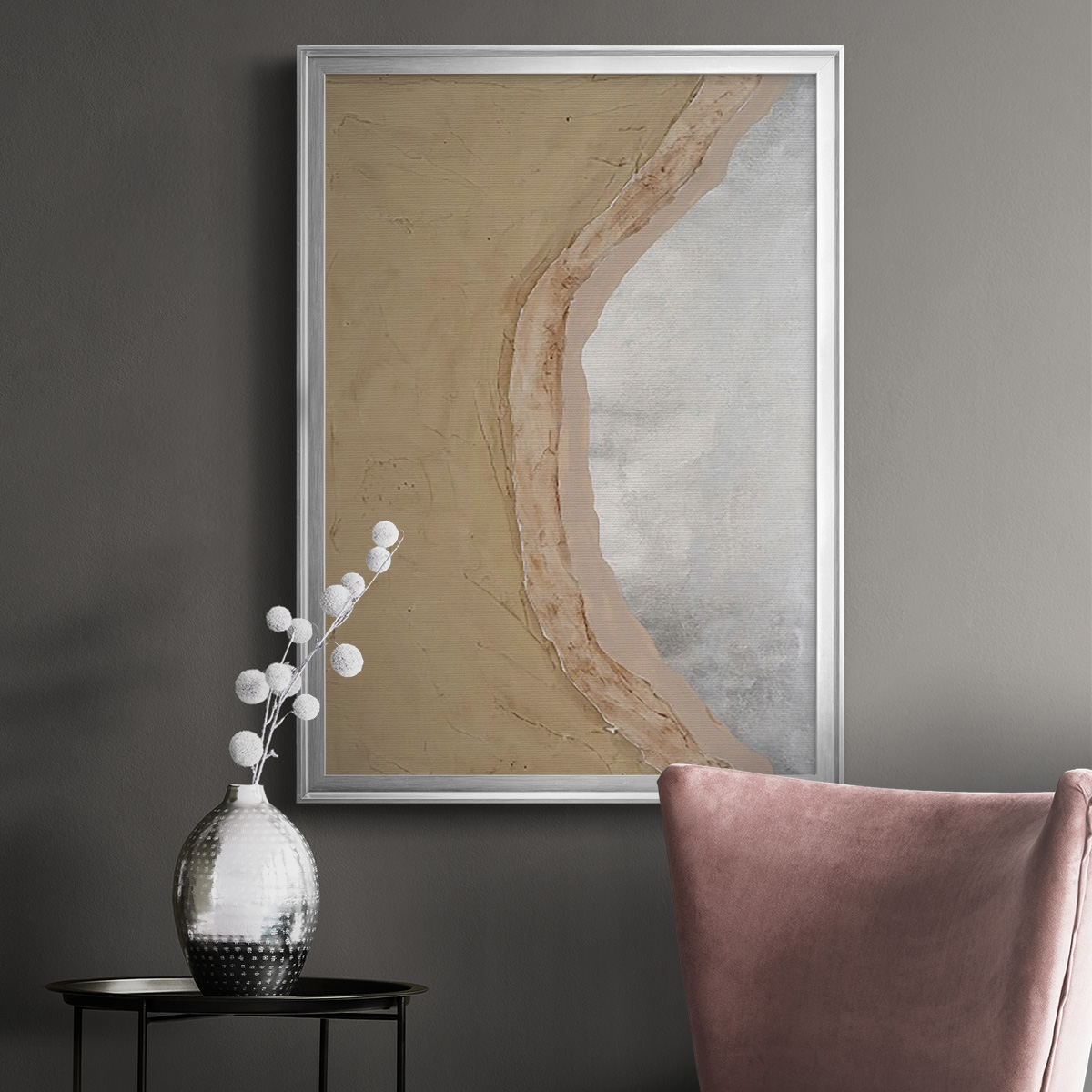 Silver Lake III Premium Framed Print, in Gold, Black, or Silver - Ready to Hang