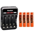 thumbnail image 1 of Cargador de baterías y paquete de 4 baterías AAA Kastar Ni-MH de 700 mAh, 1 of 6