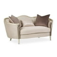 thumbnail image 3 of Michael Amini Villa Cherie Velvet Loveseat in Porcini/Hazelnut Brown, 3 of 9