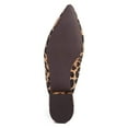 thumbnail image 6 of YDN Women Pointed Toe Slip on Mules Comfortable Low Chunky Heel Loafer Shoes Daily Dress Backless Pumps Size 6.5 Leopard, 6 of 6