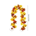 thumbnail image 4 of Artificial Fall Maple Leaf Garland, Multicolor Bendable Autumn Foliage Vine Swag,Halloween Thanksgiving Decorations,Indoor Outdoor Mantel Stair Door Table Porch Yard Harvest Party Wall Decor Supplies, 4 of 6