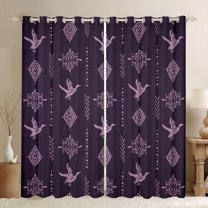 Feelyou Mandala Damask Blackout Curtains Set of 2 (52x84 Each), Duck Window Curtains